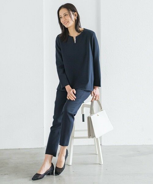 LAUTREAMONT / ロートレアモン シャツ・ブラウス | トリクシオンキーネックブラウス≪セットアップ対応/手洗い可能≫ | 詳細4