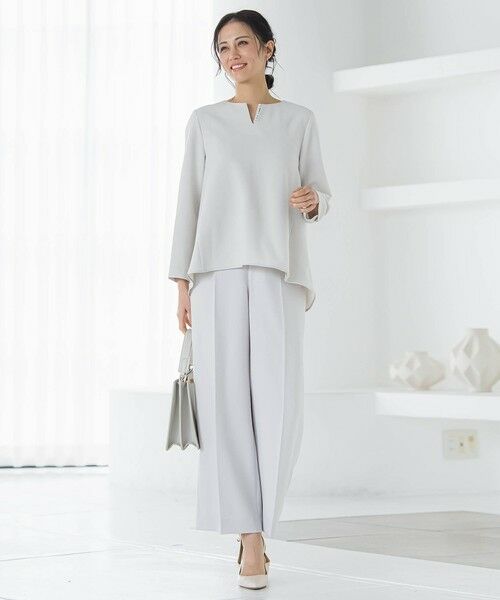 LAUTREAMONT / ロートレアモン シャツ・ブラウス | トリクシオンキーネックブラウス≪セットアップ対応/手洗い可能≫ | 詳細15