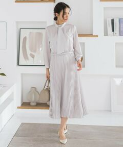 LAUTREAMONT / ロートレアモン ロング・マキシ丈ワンピース | ボウタイフォーマルワンピース≪洗える≫