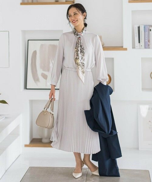 LAUTREAMONT / ロートレアモン ロング・マキシ丈ワンピース | 【WEB限定 13号】ボウタイフォーマルワンピース≪洗える≫ | 詳細10