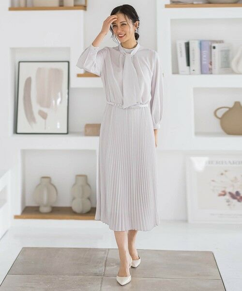 LAUTREAMONT / ロートレアモン ロング・マキシ丈ワンピース | 【WEB限定 13号】ボウタイフォーマルワンピース≪洗える≫ | 詳細11