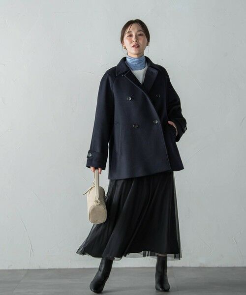 LAUTREAMONT / ロートレアモン ダッフルコート | カシミヤコンライトリバーショートコート | 詳細1