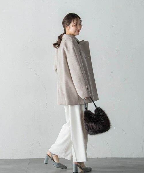 LAUTREAMONT / ロートレアモン ダッフルコート | カシミヤコンライトリバーショートコート | 詳細8