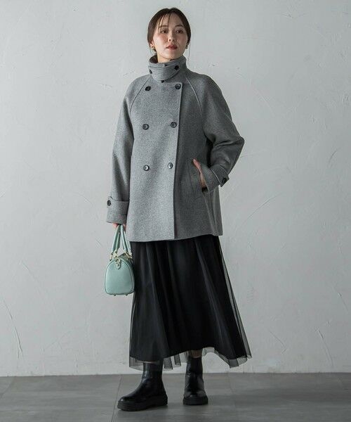 LAUTREAMONT / ロートレアモン ダッフルコート | カシミヤコンライトリバーショートコート | 詳細13