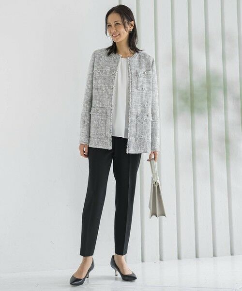 LAUTREAMONT / ロートレアモン テーラードジャケット | ストレッチツイードミドルジャケット | 詳細1