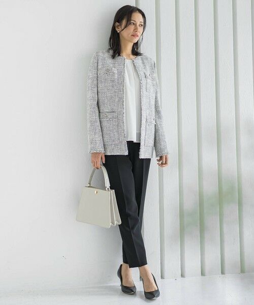 LAUTREAMONT / ロートレアモン テーラードジャケット | ストレッチツイードミドルジャケット | 詳細2