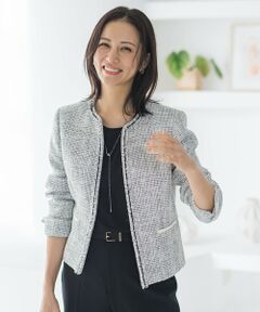 LAUTREAMONT / ロートレアモン テーラードジャケット | 【WEB限定 13号】ストレッチツイードジャケット