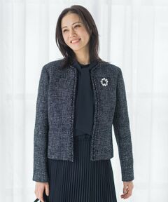 LAUTREAMONT / ロートレアモン テーラードジャケット | 【WEB限定 13号】ストレッチツイードジャケット