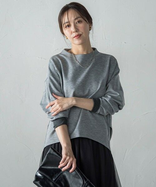 LAUTREAMONT / ロートレアモン カットソー | ソフトストレッチダンボールカットソー（ライトグレー）