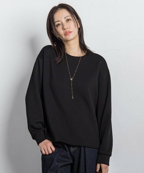 LAUTREAMONT / ロートレアモン カットソー | 【WEB限定】《暖色美》裏起毛クルーネックトップス≪手洗い≫（ブラック）