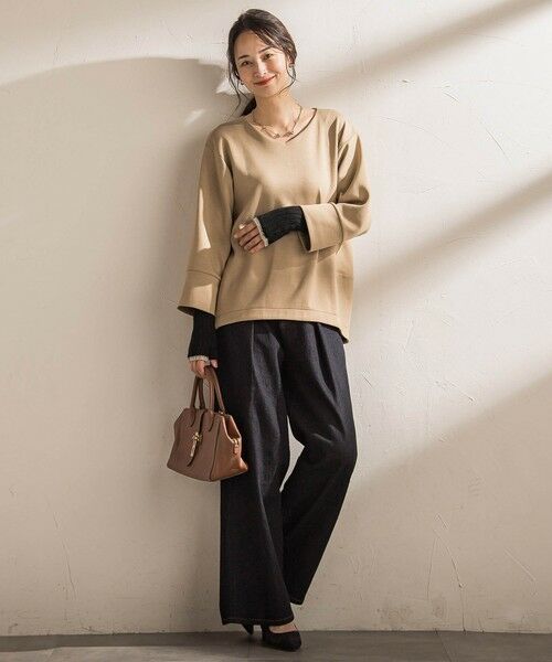 LAUTREAMONT / ロートレアモン カットソー | 【WEB限定】《暖色美》裏起毛Vネックトップス≪手洗い≫ | 詳細13