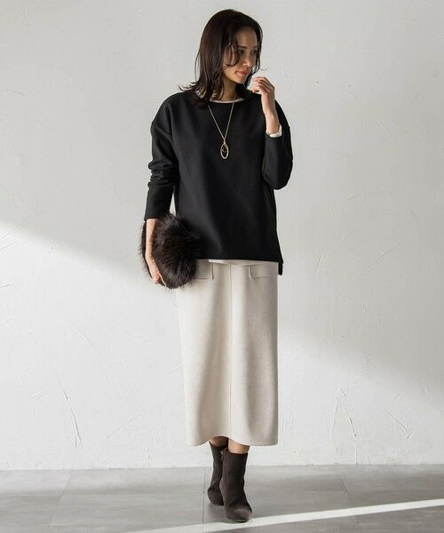 LAUTREAMONT / ロートレアモン カットソー | 【WEB限定】裏毛布クルーネックプルオーバー≪毛玉防止・ストレッチ≫ | 詳細5