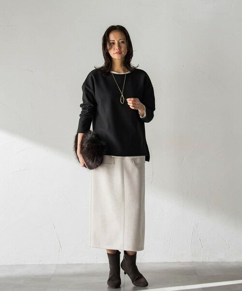 LAUTREAMONT / ロートレアモン カットソー | 【WEB限定】裏毛布クルーネックプルオーバー≪毛玉防止・ストレッチ≫ | 詳細1