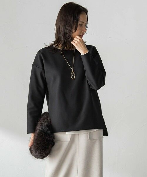 LAUTREAMONT / ロートレアモン カットソー | 【WEB限定】裏毛布クルーネックプルオーバー≪毛玉防止・ストレッチ≫ | 詳細2