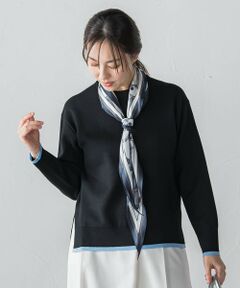 LAUTREAMONT / ロートレアモン ニット・セーター | 配色クルーネックニット≪洗える≫