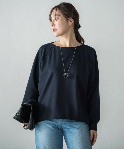 LAUTREAMONT / ロートレアモン シャツ・ブラウス | 両面起毛T/Rブラウス（ネイビー）