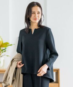 LAUTREAMONT / ロートレアモン シャツ・ブラウス | 【WEB限定 13号】トリクシオンキーネックブラウス≪セットアップ対応/手洗い可能≫