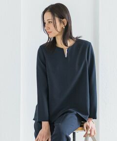 LAUTREAMONT / ロートレアモン シャツ・ブラウス | 【WEB限定 13号】トリクシオンキーネックブラウス≪セットアップ対応/手洗い可能≫