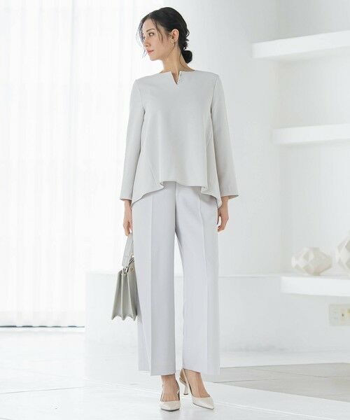 LAUTREAMONT / ロートレアモン シャツ・ブラウス | 【WEB限定 13号】トリクシオンキーネックブラウス≪セットアップ対応/手洗い可能≫ | 詳細9