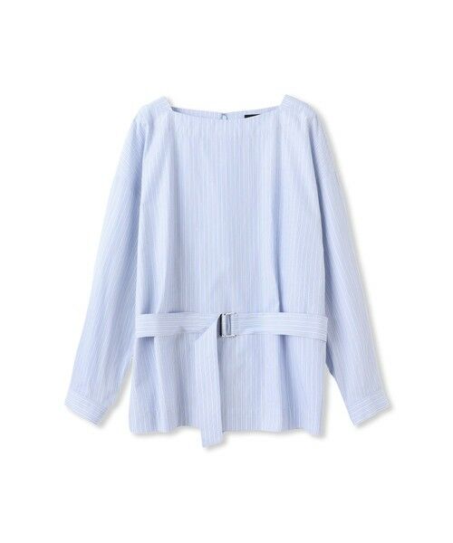 LAUTREAMONT / ロートレアモン シャツ・ブラウス | ボートネックコットンポプリンストライプブラウス | 詳細11