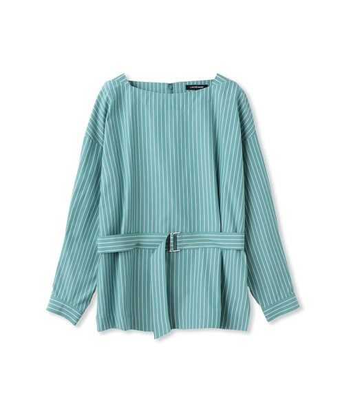 LAUTREAMONT / ロートレアモン シャツ・ブラウス | ボートネックコットンポプリンストライプブラウス | 詳細23