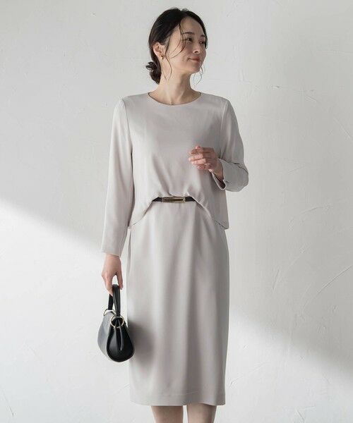 LAUTREAMONT / ロートレアモン ロング・マキシ丈ワンピース | アチェローザバックサテンジョーゼットワンピース | 詳細10