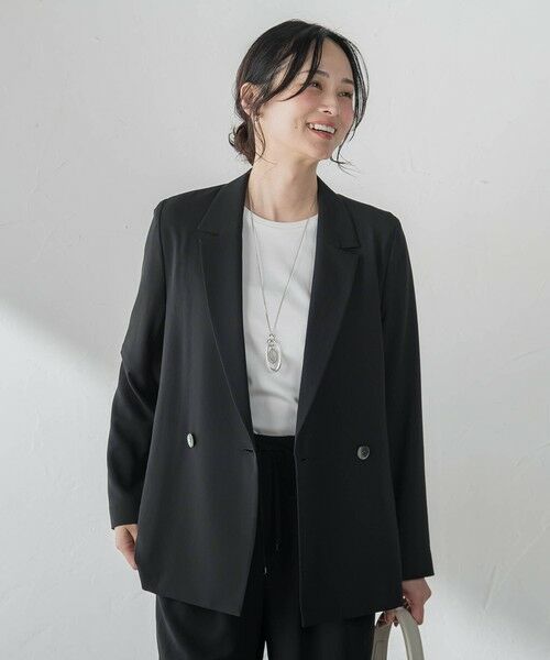 LAUTREAMONT / ロートレアモン テーラードジャケット | キレイ×リラックスアムンゼンジャケット≪13号あり≫（ブラック）