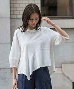 LAUTREAMONT / ロートレアモン カットソー | オーガンジーアシメヘムカットソー≪UVカット≫