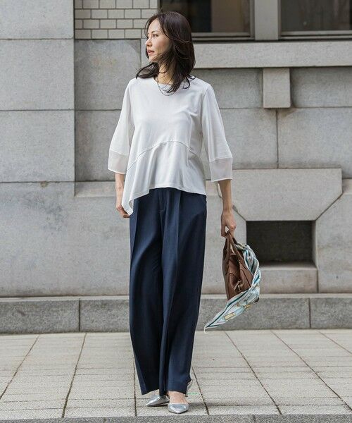 LAUTREAMONT / ロートレアモン カットソー | オーガンジーアシメヘムカットソー≪UVカット≫ | 詳細2