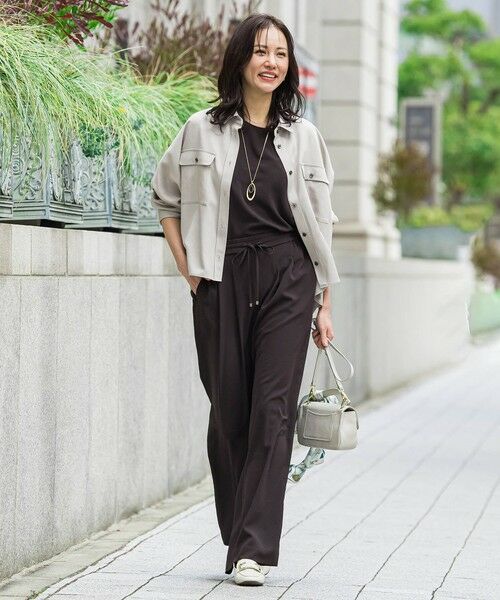 LAUTREAMONT / ロートレアモン その他パンツ | キレイ×リラックス アムンゼンワイドパンツ≪接触冷感/UV/洗濯機で洗える≫（ブラウン）