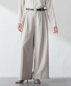 LAUTREAMONT / ロートレアモン その他パンツ | クラシックポリリネンヘリンボンパンツ