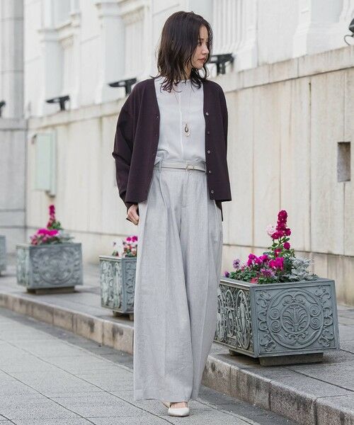 LAUTREAMONT / ロートレアモン その他パンツ | クラシックポリリネンヘリンボンパンツ | 詳細14