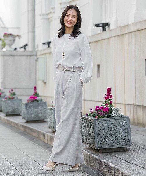 LAUTREAMONT / ロートレアモン その他パンツ | クラシックポリリネンヘリンボンパンツ | 詳細15