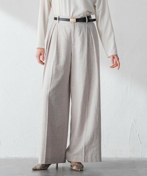 LAUTREAMONT / ロートレアモン その他パンツ | クラシックポリリネンヘリンボンパンツ（ベージュ）