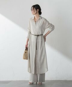 LAUTREAMONT / ロートレアモン ロング・マキシ丈ワンピース | アサチョウボイルシャツワンピース≪吸水速乾≫