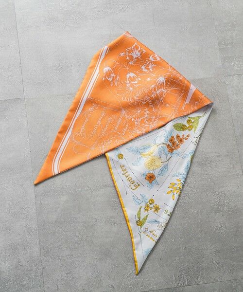 LAUTREAMONT / ロートレアモン マフラー・ショール・スヌード・ストール | 【manipuri】＜三角スカーフミニ＞ガラスドームフラワー[0161336004] | 詳細1