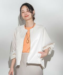 LAUTREAMONT / ロートレアモン テーラードジャケット | サテンジップブルゾン≪手洗い≫