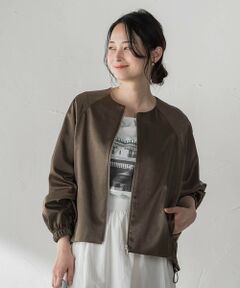 LAUTREAMONT / ロートレアモン テーラードジャケット | サテンジップブルゾン≪手洗い≫