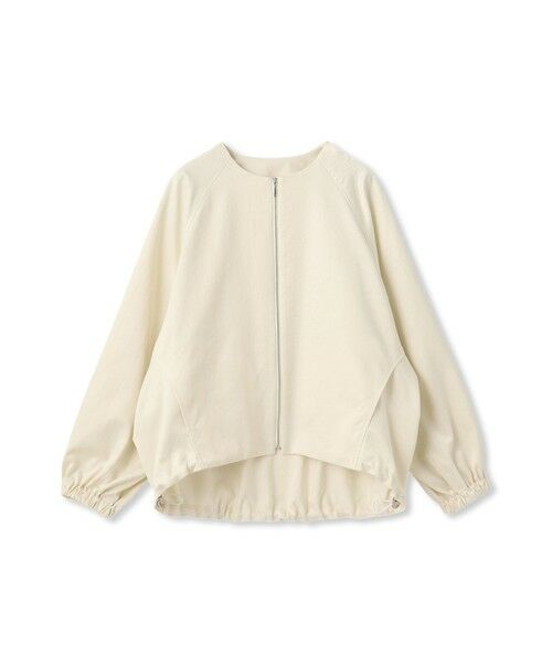 LAUTREAMONT / ロートレアモン テーラードジャケット | サテンジップブルゾン≪手洗い≫（オフホワイト）