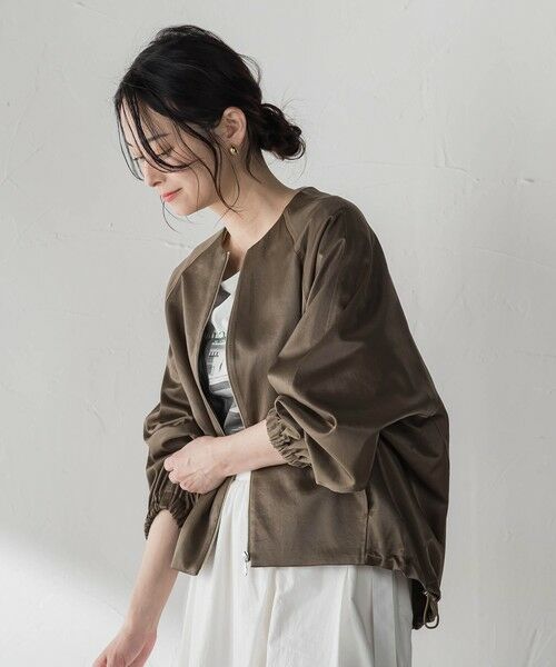 LAUTREAMONT / ロートレアモン テーラードジャケット | サテンジップブルゾン≪手洗い≫ | 詳細8