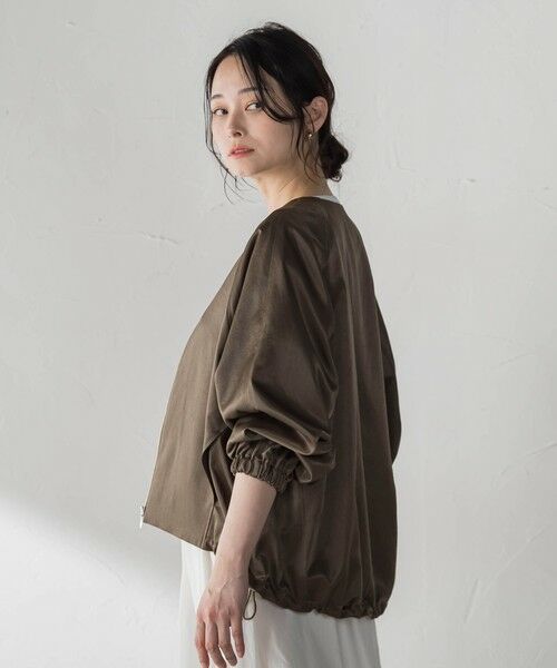 LAUTREAMONT / ロートレアモン テーラードジャケット | サテンジップブルゾン≪手洗い≫ | 詳細9