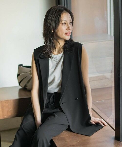 LAUTREAMONT / ロートレアモン テーラードジャケット | 【涼・美・楽】サイドベルトジレ（ブラック）