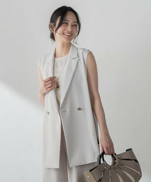 LAUTREAMONT / ロートレアモン テーラードジャケット | 【涼・美・楽】サイドベルトジレ（ベージュ）