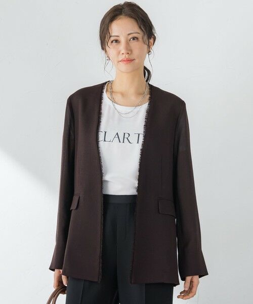 LAUTREAMONT / ロートレアモン テーラードジャケット | メッシュジャケット（ブラウン）