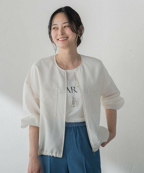 LAUTREAMONT / ロートレアモン テーラードジャケット | 多機能シアージャケット（ホワイト）