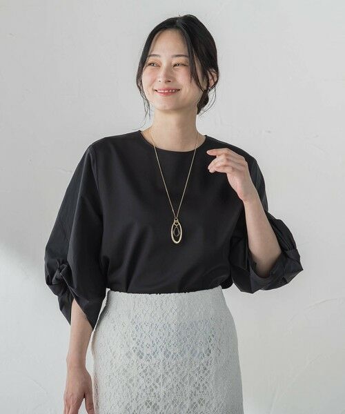 LAUTREAMONT / ロートレアモン カットソー | デザインスリーブプルオーバー（ブラック）