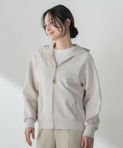 LAUTREAMONT / ロートレアモン カットソー | 【WEB限定】≪真夏も活躍！≫サラっと快適 多機能ジップパーカー（ベージュ）