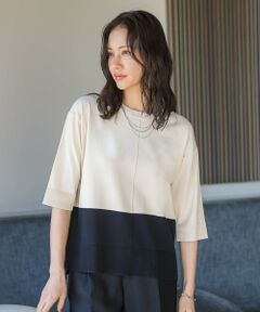 LAUTREAMONT / ロートレアモン ニット・セーター | クルーネック五分袖ニット≪WEB限定サイズ11号/WEB限定カラーあり/洗える≫