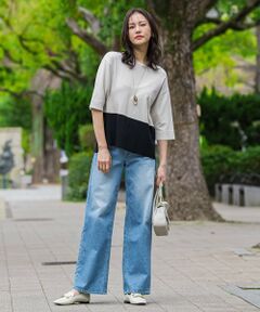 LAUTREAMONT / ロートレアモン ニット・セーター | クルーネック五分袖ニット≪WEB限定サイズ11号/WEB限定カラーあり/洗える≫