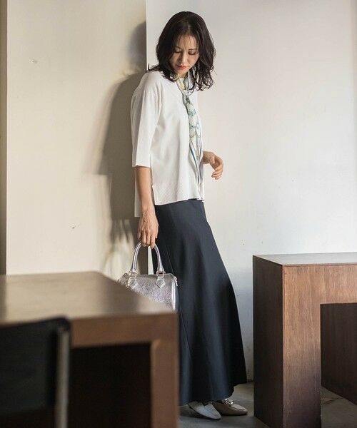 LAUTREAMONT / ロートレアモン ニット・セーター | クルーネック五分袖ニット≪WEB限定サイズ11号/WEB限定カラーあり/洗える≫ | 詳細3